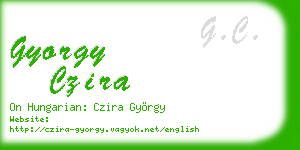 gyorgy czira business card