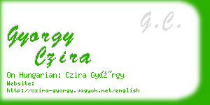 gyorgy czira business card